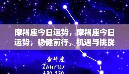 摩羯座今日运势，稳健前行，机遇挑战并存